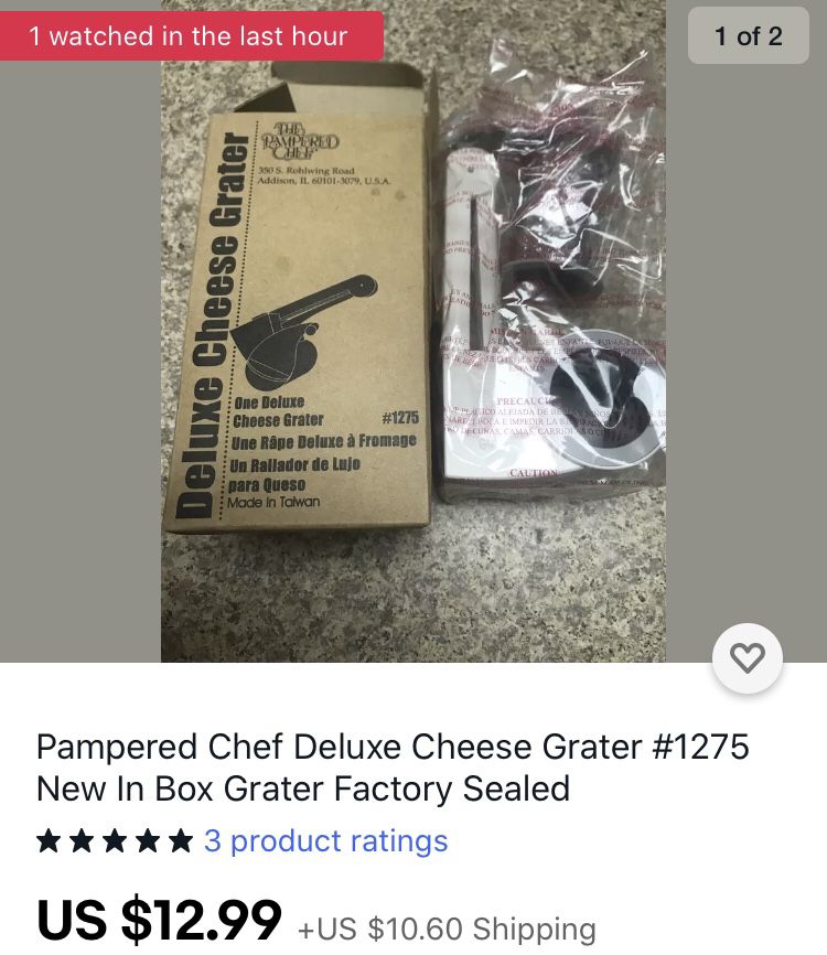 Pamper chef deluxe cheese grater