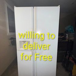 Kenmore Side By Side Refrigerator (Size 36" W 69" H