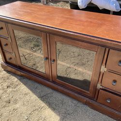 Beveled Glass-Fronted Sideboard/Buffet - Fire-Sale Priced at $30 or Best Offer