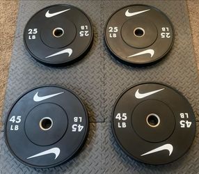 45s + 25s BRAND NEW Nike Olympic Bumper Weight Plates Set