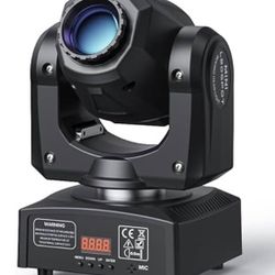 NEW! Moving Head DJ Light, U`King 50W LED Moving Head Light with 7 Gobos 7 Colors and Open White Beam Spotlight by DMX and Sound Activated for Weddin