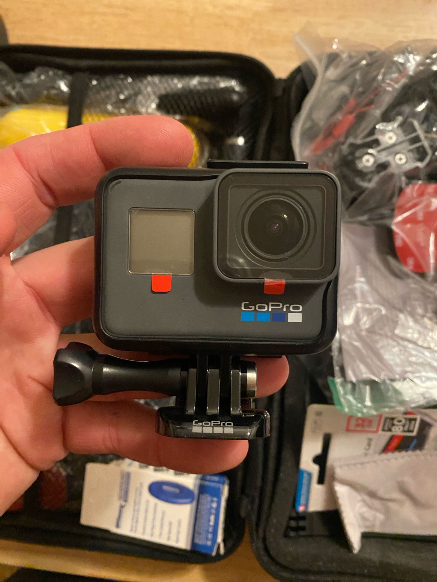 GoPro HERO5 Black + SanDisk Ultra 32GB Memory Card + Hard Case + Card Reader + Chest Strap Mount + Head Strap Mount + Flexible 