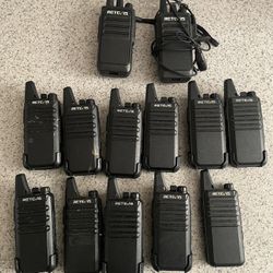Retevis RB87 (x2) RT22 (x11) walkie talkies