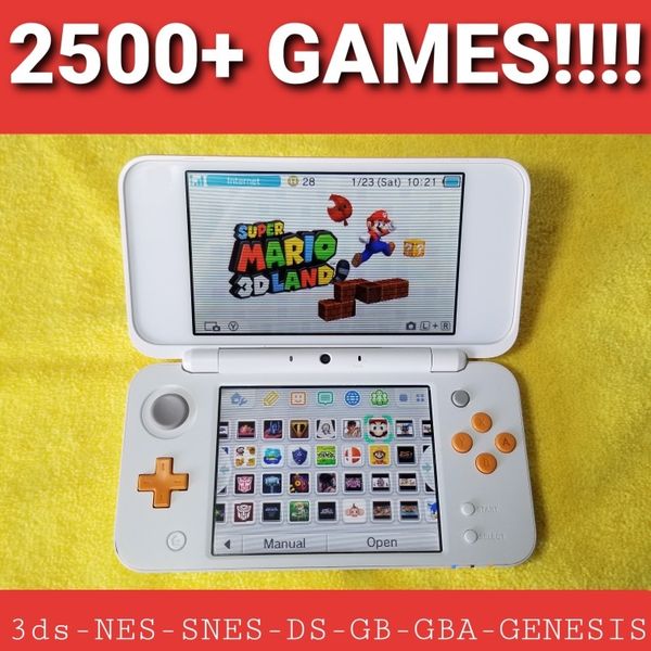 New Nintendo 2ds XL with 2500+ GAMES!!!! 128gb Sd Card for Sale in