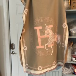 Shawl Double Sided Beige Pink 
