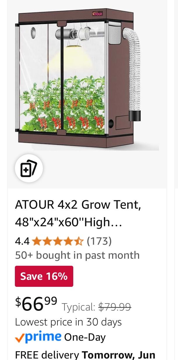 4x2 Grow Tent, 48"x24"x60''High Reflective Mylar 1680D Hydroponic Grow Tents, Waterproof Grow Tent with Double Cleart Observation Door and Floor Tray,