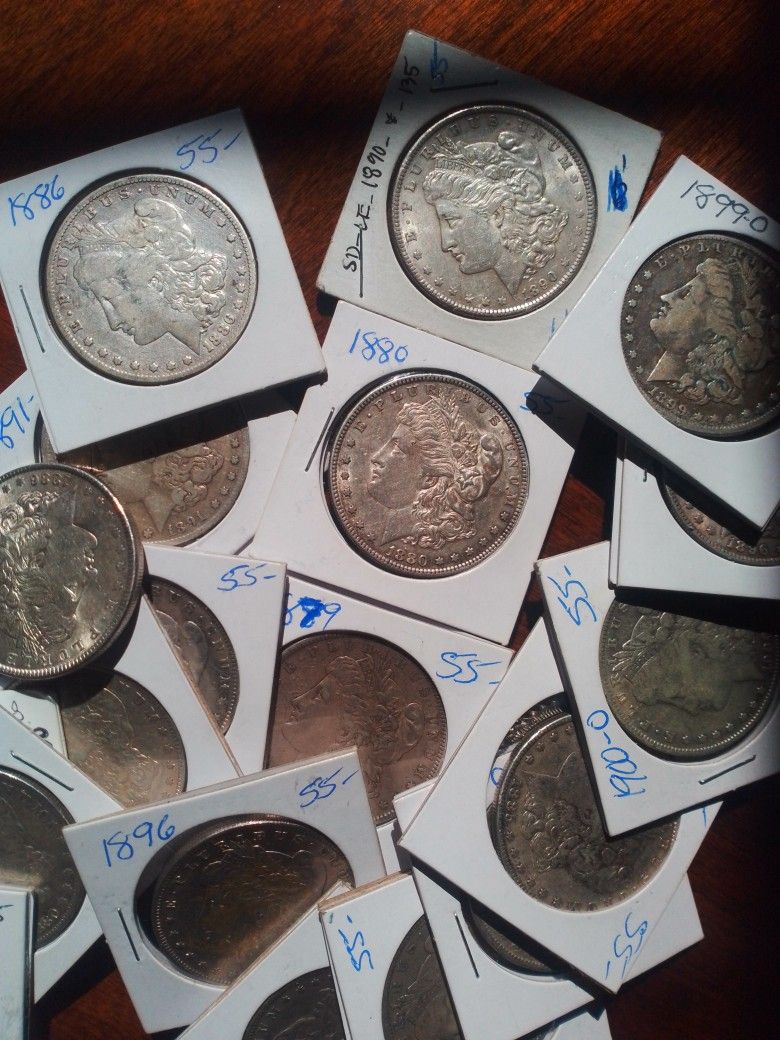 Silver Dollars Over Hundred Years Old $43 Each