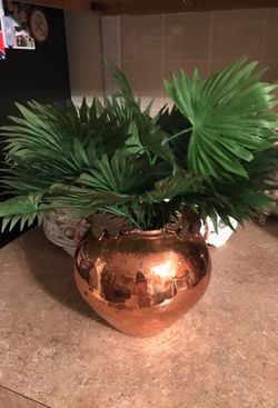 Copper flower pot