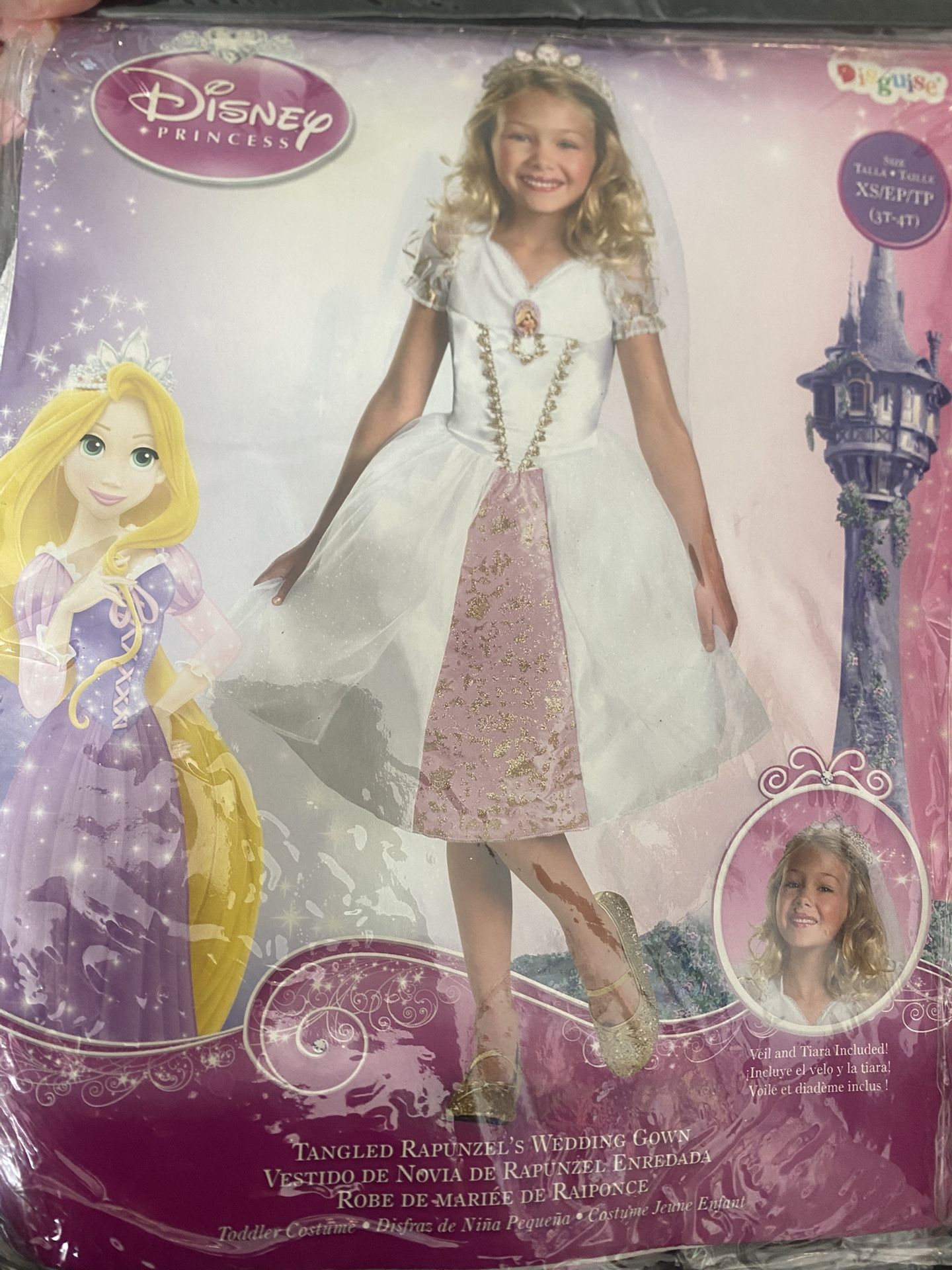 Tangled Rapunzel Wedding Gown Size 3t/4t