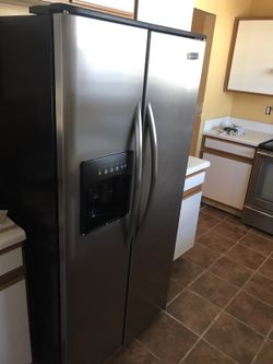 Stainless refrigerator side by side
