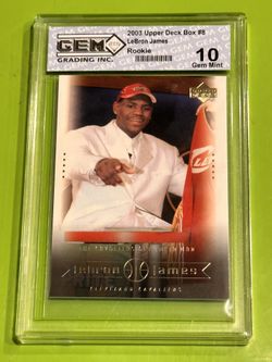 Lebron James rookie card gem mint 10 upper deck