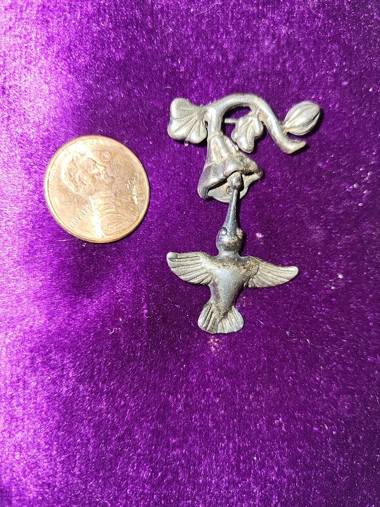 Sterling Hummingbird Pin