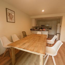 Crate & Barrel Solid Wood Dining Table