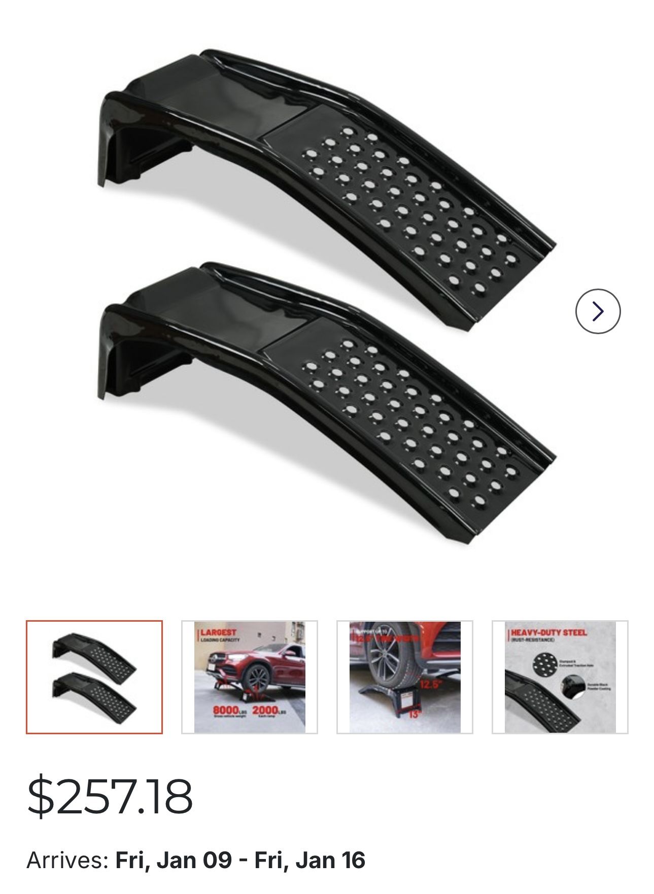 Set Car Ramps Rockland 4 Ton 8000 LBS Solid Steel  35Lx13Wx9H Brand new Down from $260