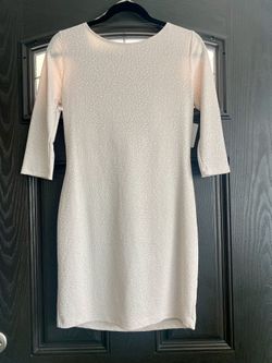 White Textured Dress Size Large