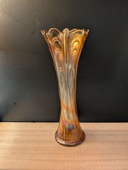 Vintage Carnival Glass Vase 