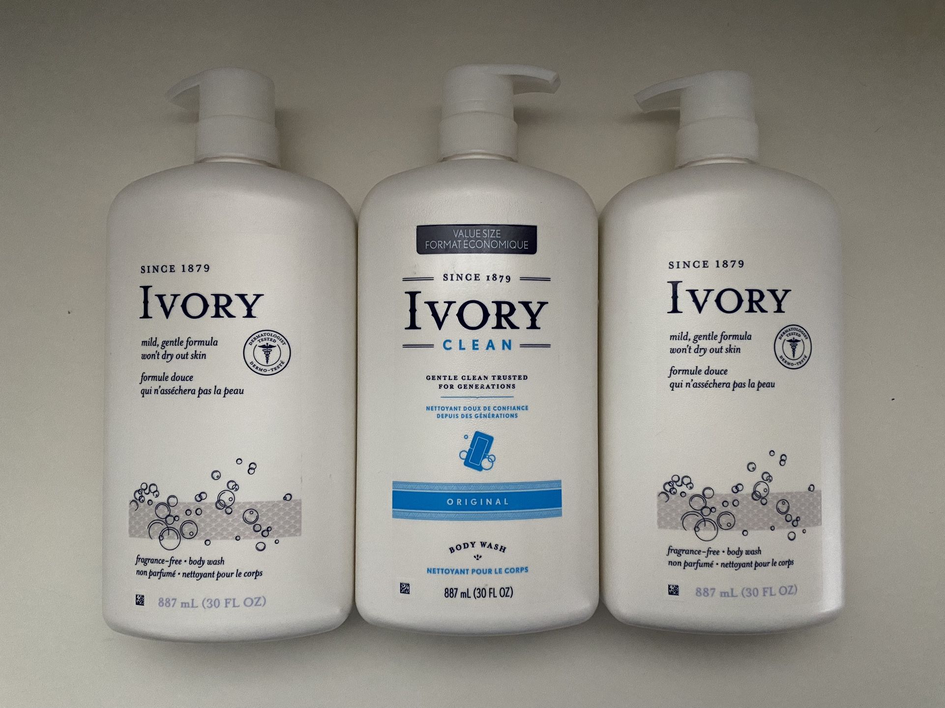 Ivory bodywash - huge 30 oz bottles