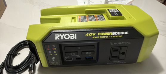 Ryobi 40V 300W PowerSource Inverter Charger RY40BG02B Tool Only