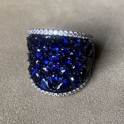 Sapphire Silver Ring