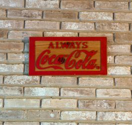 Vintage 1998 Always Coca-Cola Wooden Wall Sign