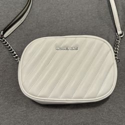 Michael Kors Small White Oval Crossbody