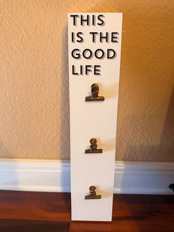 This Is The Good Life Wood Photo Clip memory haging Sign