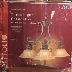 Beautiful New Three Light Chandelier 