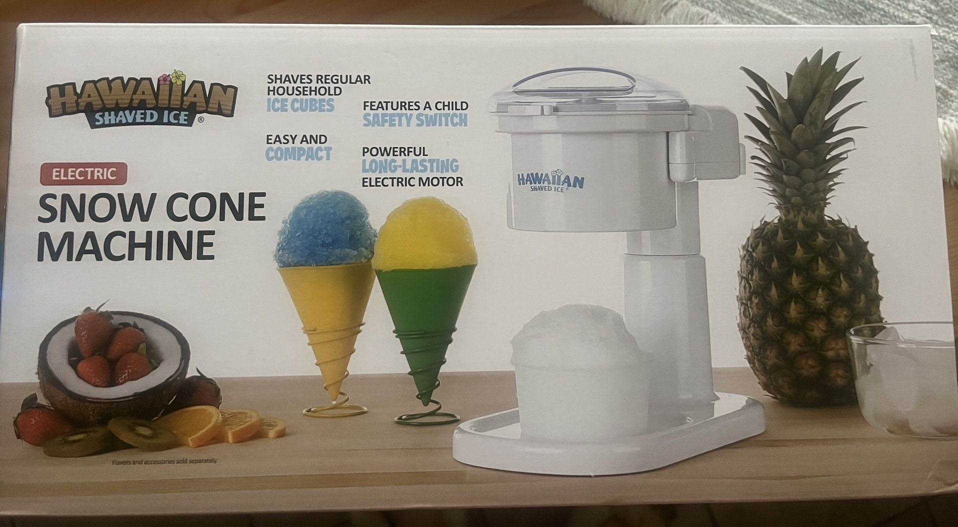 Hawaiian Shaved Ice. Snow Cone Machine