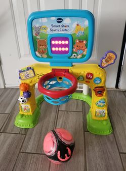 Smart Shots Sports Center Activity Toy for Toddlers - Basketball & Soccer Fun