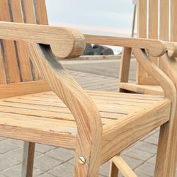 Nice Teak Bar Height Chairs 
