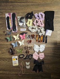 52 Hair Accessories Butterfly Claw Clips Hair Ties Scunci Hair pins hair band head wrap