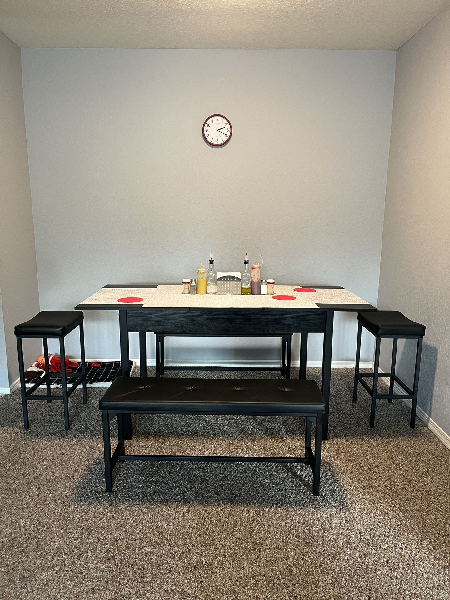 3-Piece Dining Table Set for 4-8