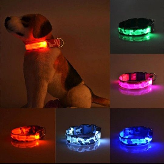Camouflage Luminous Dog Collar