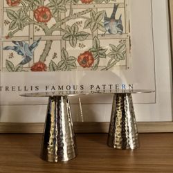 West Elm Silver Candle Holder
