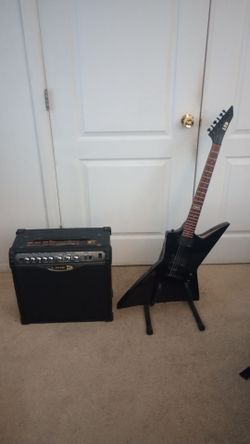 LTD ESP Explorer 2005 Indonesia with EMG pickups & Line 6 spider ll 30watt 12 inch speaker amp