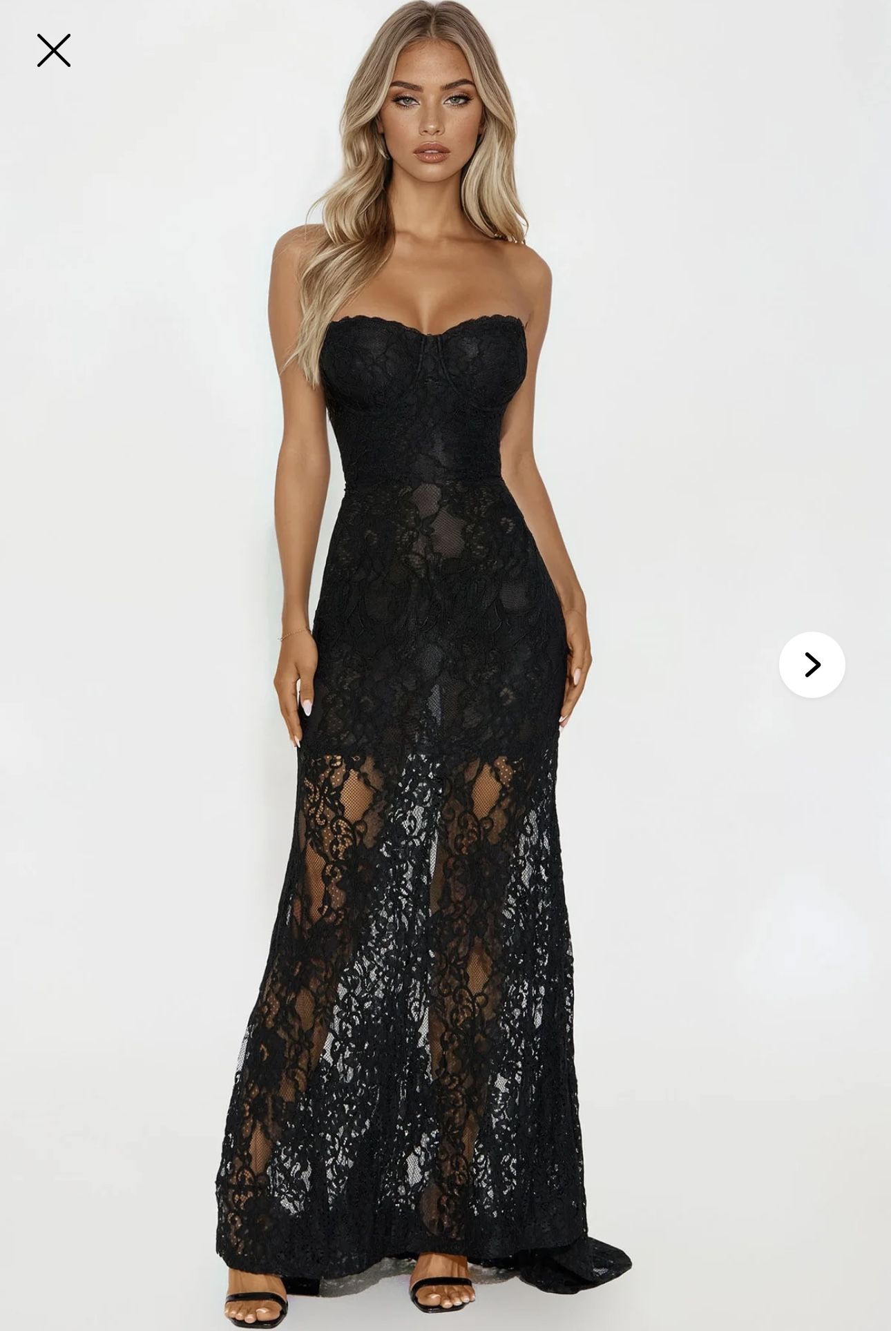 Black Lace Formal Dress (Large) 