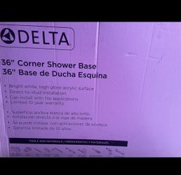 36 In Corner Shower Base