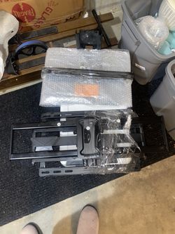 Tv Wall Mount with Glass Floating Shelf