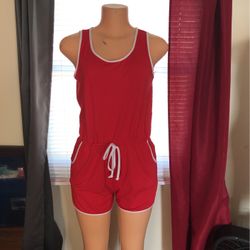 One Piece Red Short Set