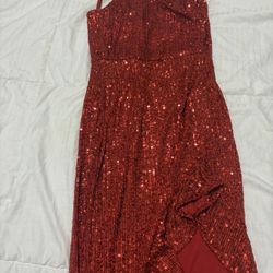 Red Sequin Dress