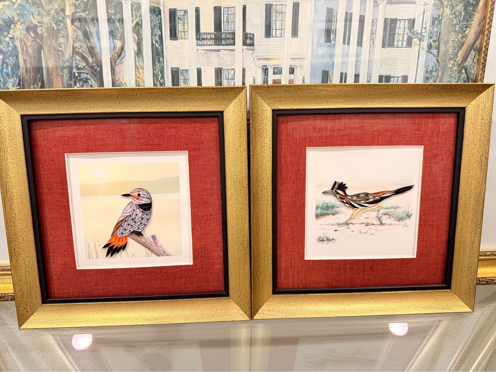 Framed Quill Birds