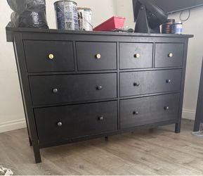 8 drawer Hemnes dresser ikea black brown