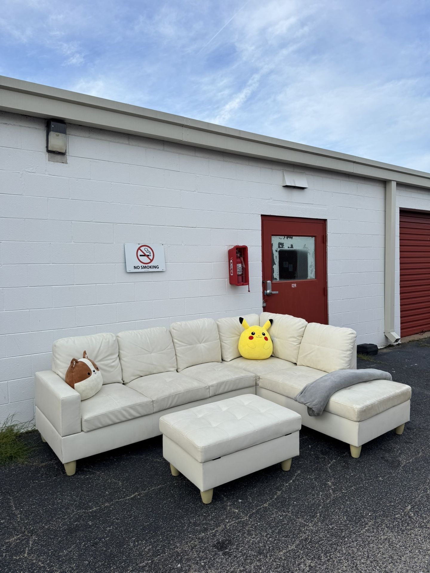 Leather Sectional couch sofa