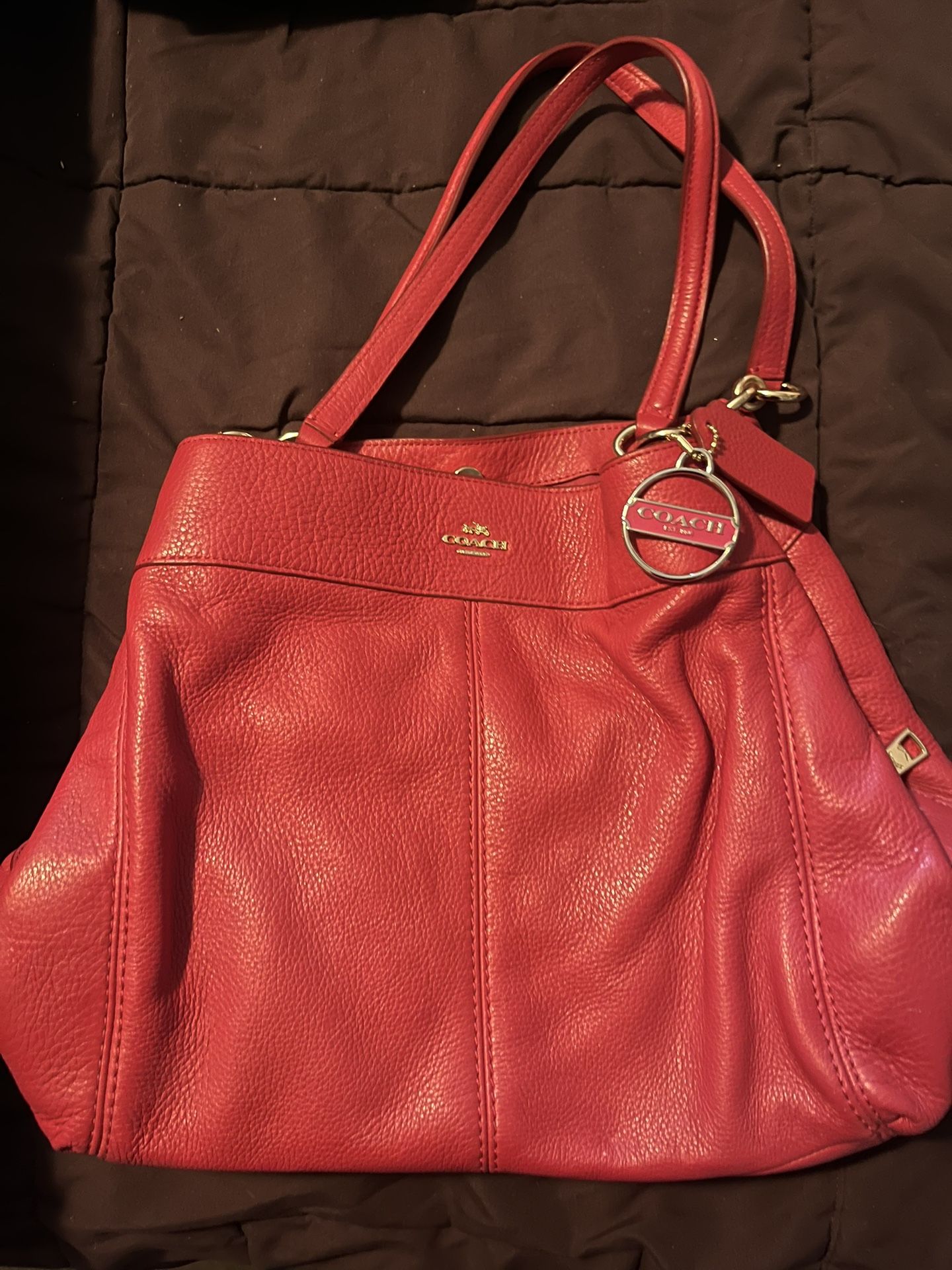 Nice red Leather Coach purse