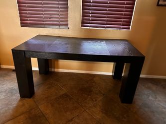 Black dining table