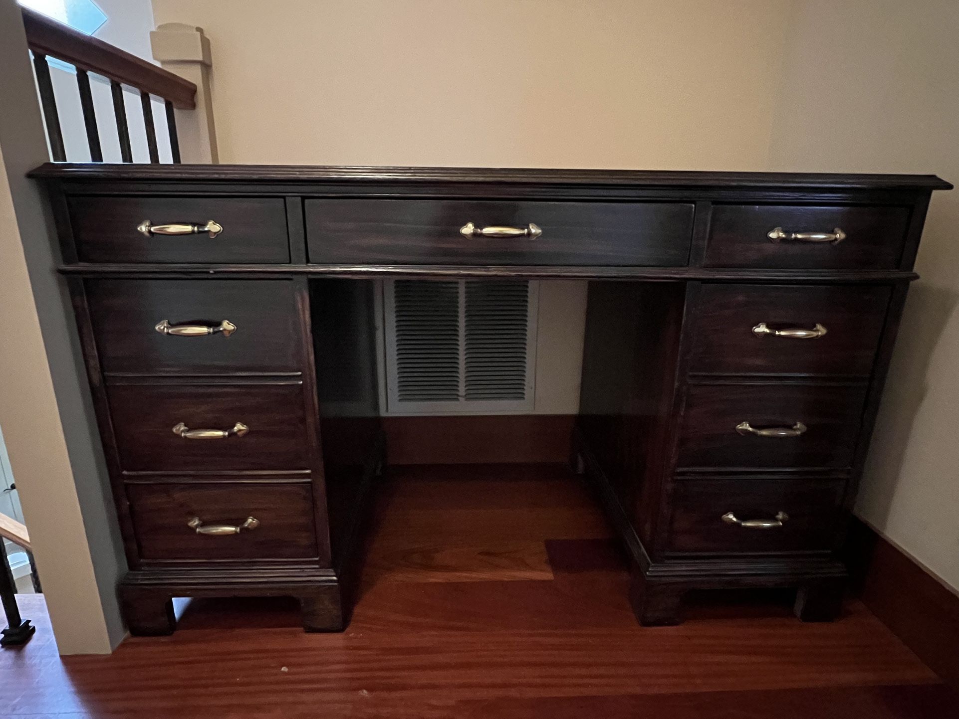 Desk, Solid Wood Mcm Made In Usa