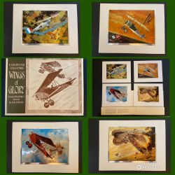 4 Print Set of Color Etch Collection “Wings of Glory Famous WWI Aircraft”  by Jim Deneen 