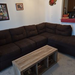 9 Foot By 5 Foot Brown Sofa Pending pickup for tomorrow