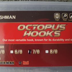 Octopus Hooks 7/0 Hooks Red (50) 