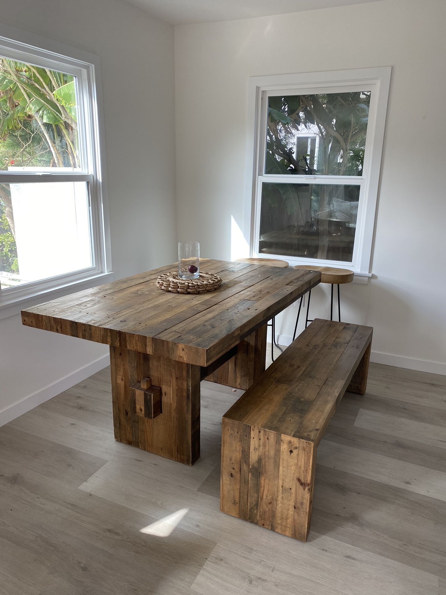 West elm reclaimed Wood Dining Table And Bench